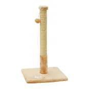 Когтеточка Природа столбик, для кошек, бежевый, 37×37×67 см