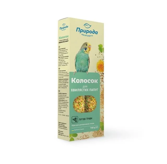 Колосок Природа Луговые травы для попугаев, 140 г