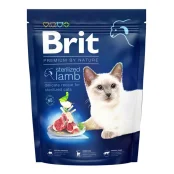 Сухий корм Brit Premium By Nature Sterilised для стерилізованих кішок, з ягням, 300 г