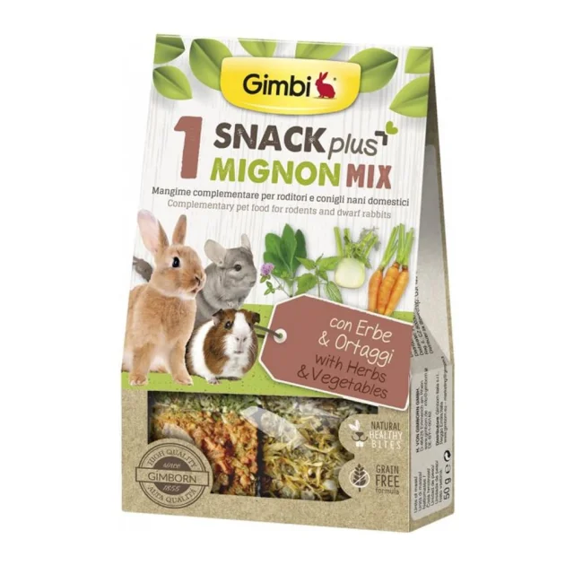 Лакомство GimBi микс для грызунов, с травами и овощами, 50 г