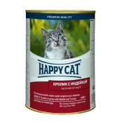 Консерви Happy Cat Dose Kanin&Truth Sauce для дорослих котів, кролик та індичка, шматочки в соусі, 400 г