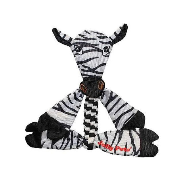 Іграшка-пищалка Jolly Pets для собак, зебра, нейлон, 15×55×4 см
