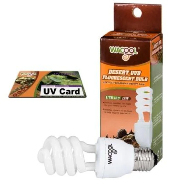 Лампочка е27 WaCool Desert UVB 10.0 13W + UV card