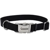 Ошейник Coastal Titan Buckle для собак, черный, 2.5×46-66 см