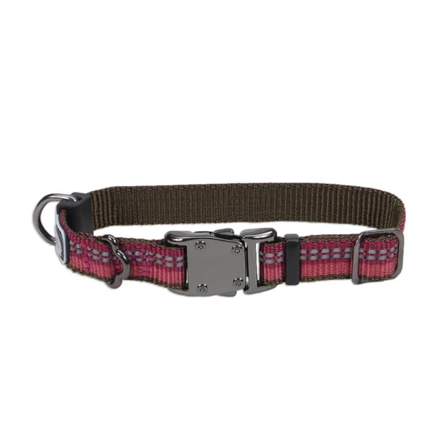 Нейлоновый ошейник Coastal K9 Explorer для собак, малиновый, 1.6×20-30 см