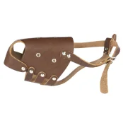 Намордник Cristel для собак, кожаный, "Доберман, Овчарка", коньяк