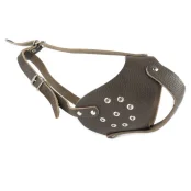 Намордник Cristel для собак, кожаный, "питбультерьер-2", коричневый