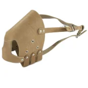 Намордник Cristel для собак, кожаный, "Ротвейлер", бежевый