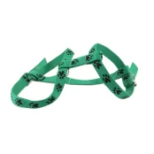 Шлейка Cristel для собак, нейлон, чёрный след, 20 мм / 32-38 см / 50-60 см, зелёная