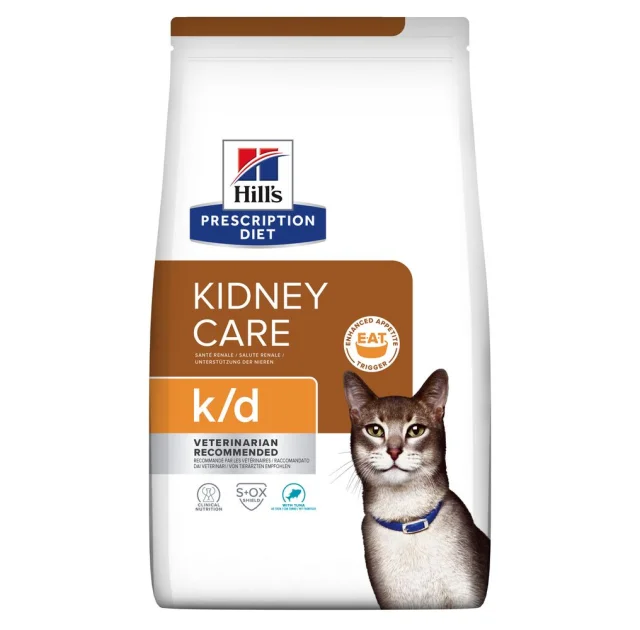 Сухий корм Hills Prescription Diet K/D для котів з серцевою та нирковою ндеостатністю, з тунцем, 3 кг