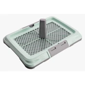 Туалет AnimAll для собак, під пелюшку, з сіткою, стовпчиком для пса, розмір S, 47.5×35.5×5 см, м'ятний