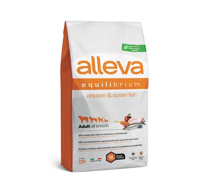 Сухий корм Alleva Equilibrium Sensitive Adult Chicken&Ocean Fish All Breeds для собак усіх порід, 2 кг
