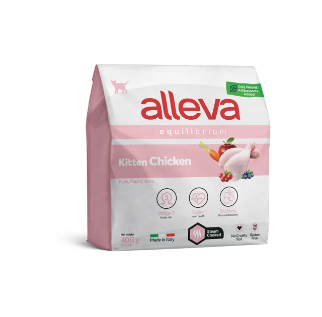 Сухий корм Alleva Equilibrium Chicken Kitten для кошенят, вагітних та лактуючих кішок, з куркою, 400 г