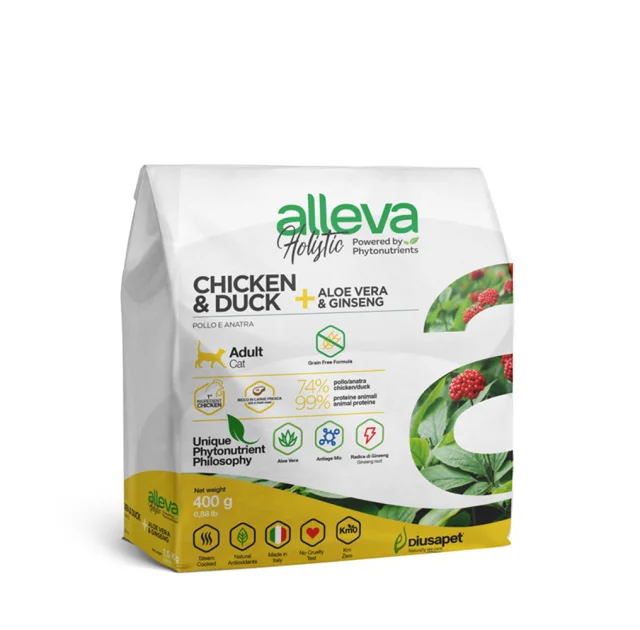 Сухой корм Alleva Holistic Cat Adult Chicken&Duck для взрослых кошек, курица и утка, 400 г