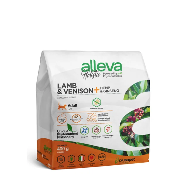 Сухой корм Alleva Holistic Cat Adult Lamb&Venison для взрослых кошек, ягнёнок и оленина, 400 г