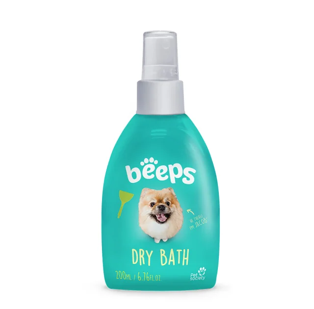 Сухий шампунь Beeps Dry Bath для собак та котів, з ароматом дині, 200 мл