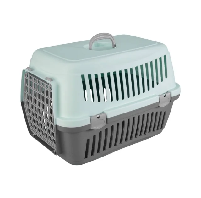 Переноска AnimAll CNR-134 для кошек и собак, серо-мятная, 58×42×42 см