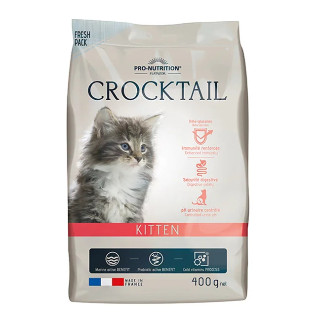 Сухий корм Pro-Nutrition Flatazor Crocktail Kitten для кошенят і кішок наприкінці вагітності та під час лактації, 400 г