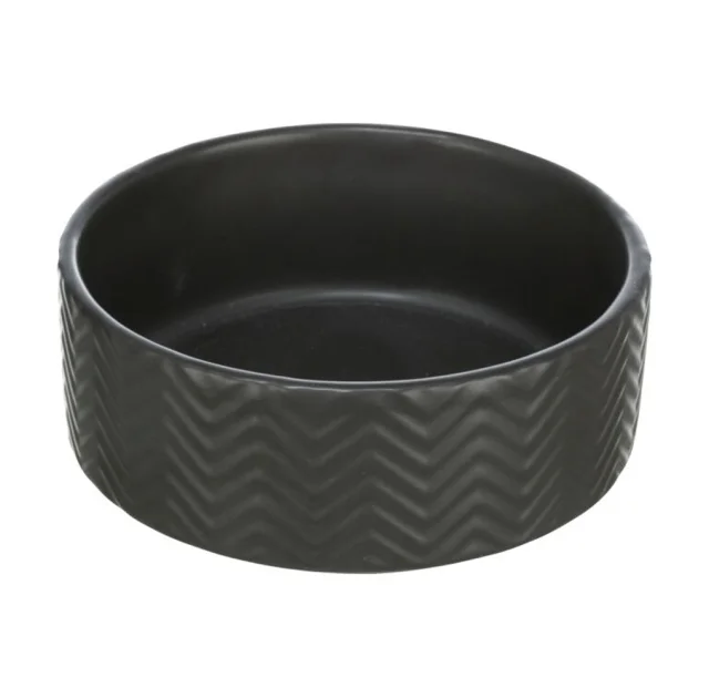 Миска Trixie Ceramic Bowl для собак і кішок, кераміка, чорна, 0.9л/16 см