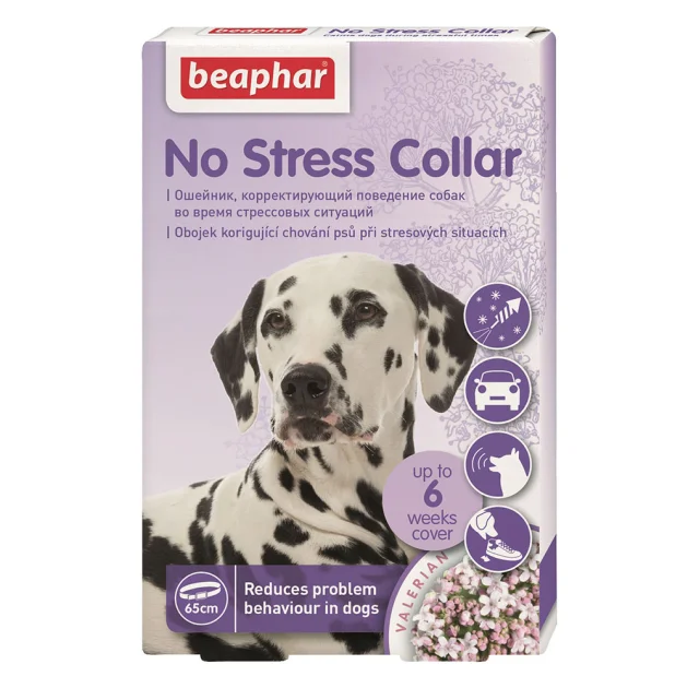 Ошейник Beaphar No Stress Collar Dog успокаивающий, для собак, 65 см