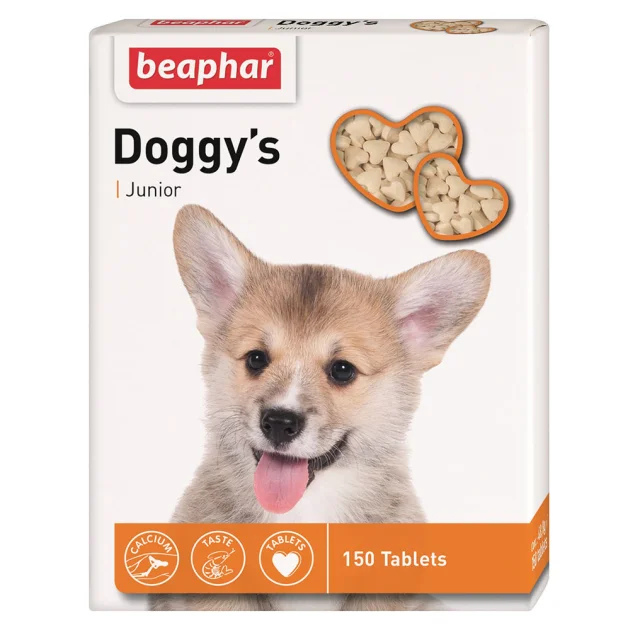 Вітамінізовані ласощі Beaphar Doggy’s Junior для цуценят, 150 табл