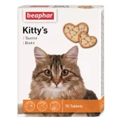 Вітамінізовані ласощі Beaphar Kitty’s Taurin Biotin для котів, з таурином та біотином, 75 табл