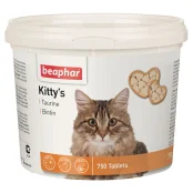 Вітамінізовані ласощі Beaphar Kitty’s Taurin Biotin для котів, з таурином та біотином, 750 табл