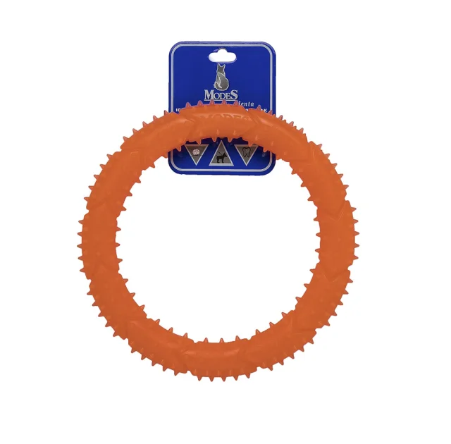 Игрушка-кольцо Modes Denta для собак, размер M, 20 см, оранжевое
