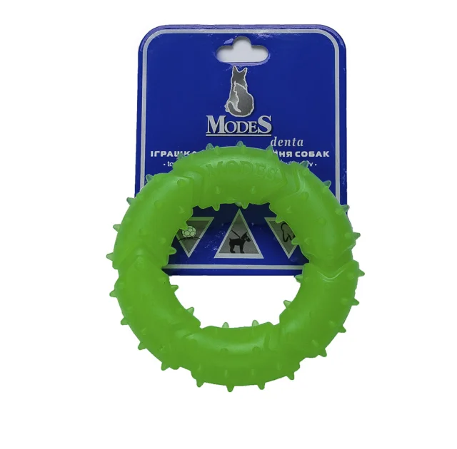 Іграшка-кільце Modes Denta для собак, розмір XS, 9 см, зелене