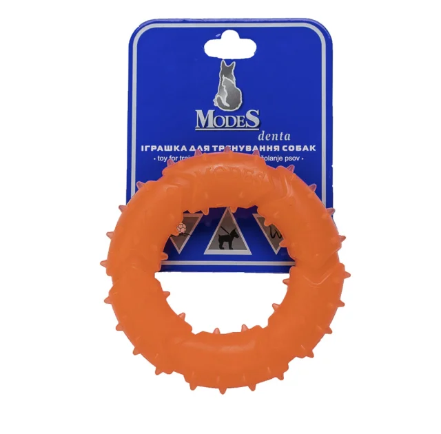 Игрушка-кольцо Modes Denta для собак, размер XS, 9 см, оранжевое