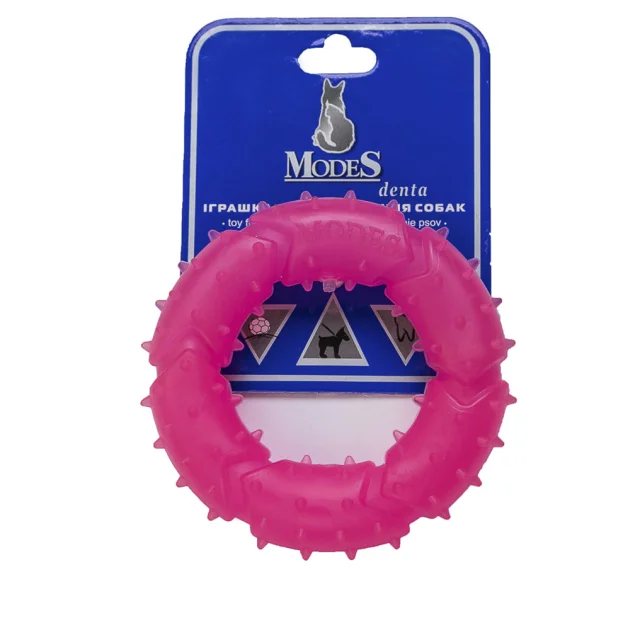 Іграшка-кільце Modes Denta для собак, розмір XS, 9 см, рожеве
