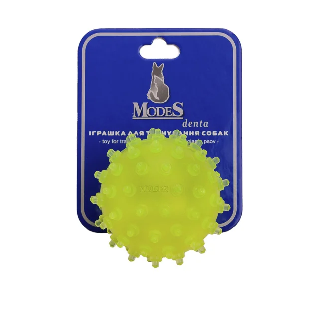 Іграшка Modes Denta м'яч міна для собак, розмір S, 6 см, жовтий