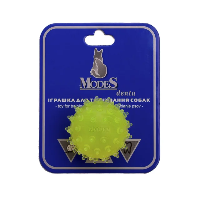 Іграшка Modes Denta м'яч міна для собак, розмір XS, 4 см, жовтий
