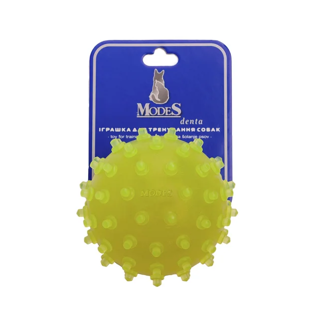 Іграшка Modes Denta м'яч міна для собак, розмір M, 7.5 см, жовтий