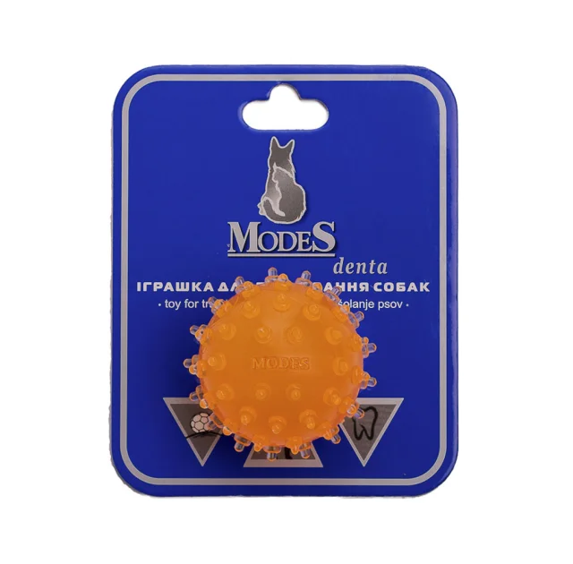 Іграшка Modes Denta м'яч міна для собак, розмір XS, 4 см, помаранчевий