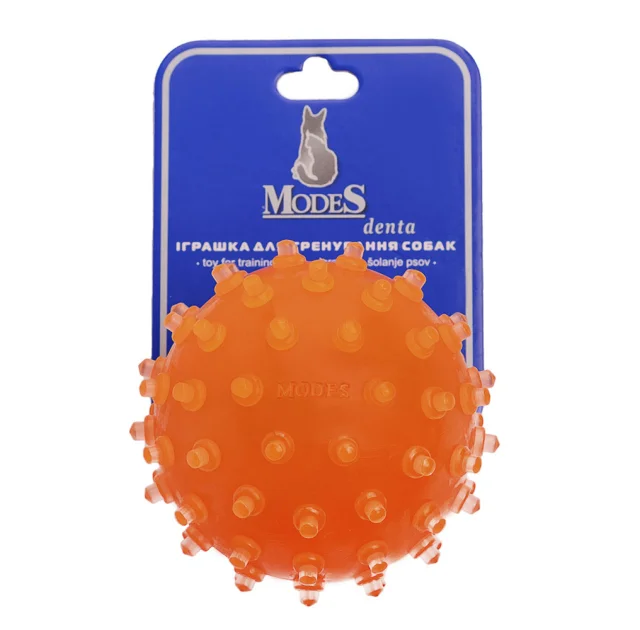 Игрушка Modes Denta мяч мина для собак, размер M, 7.5 см, оранжевый