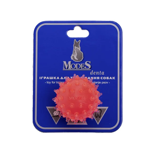 Іграшка Modes Denta м'яч міна для собак, розмір XS, 4 см, рожевий