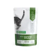 Вологий корм Natures Protection Kitten Beef, для кошенят, з яловичиною, 100 г