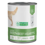 Консервы Natures Protection Adult Beef&Beef Hearts для собак, с говядиной и говяжьим сердцем, 800 г