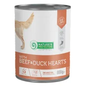 Консервы Natures Protection Adult Beef&Duck Hearts для собак, с говядиной и утиным сердцем, 800 г