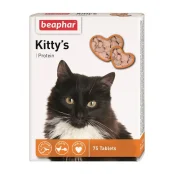 Вітамінізовані ласощі Beaphar Kitty’s Taurin Biotin для котів, з протеїном та рибою, 75 табл