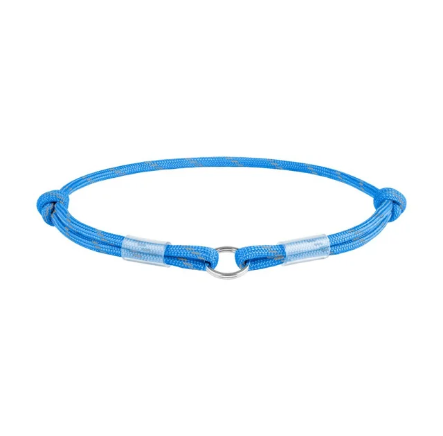 Шнурок для адресника Waudog Smart ID из паракорда, светоотражающий, размер S, 4 мм/25-45 см, синий