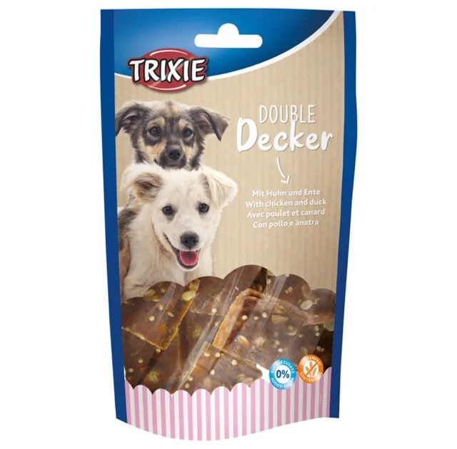 Ласощі Trixie Double Decker для собак, з куркою та качкою, 100 г