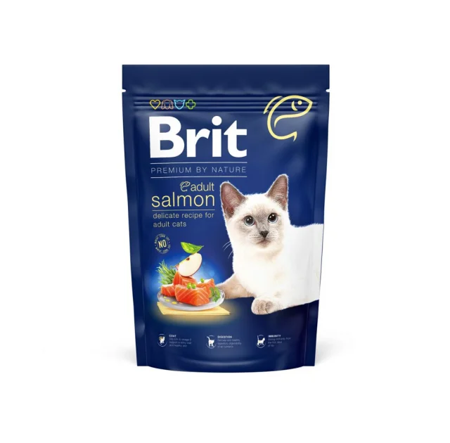 Сухий корм Brit Premium by Nature Cat Adult для дорослих котів, з лососем, 1.5 кг