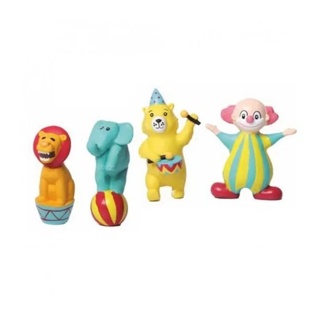 Игрушка с пищалкой Croci Circus цирковые персонажи, латекс, 14 см