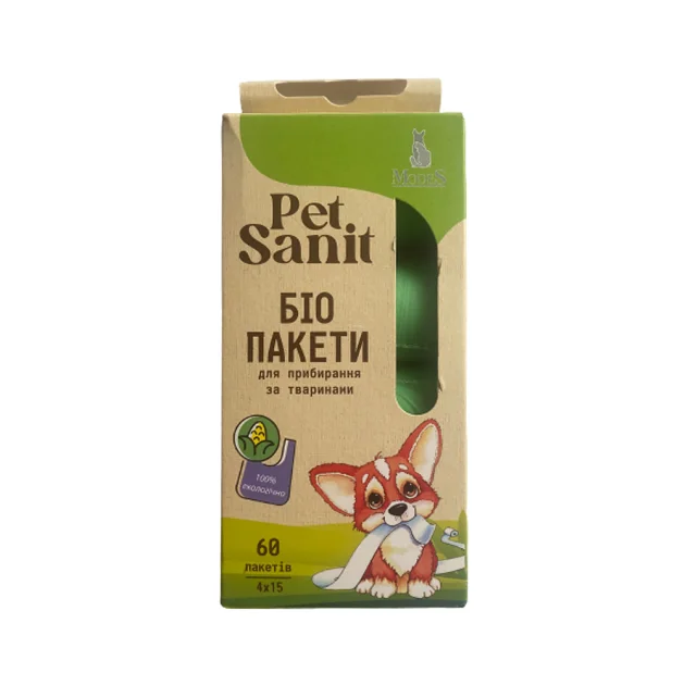 Биопакеты Modes PetSanit для уборки за животными, 60 шт