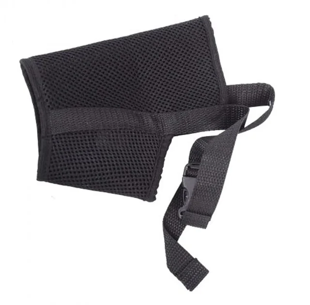 Намордник Природа №4 мягкий, для собак, дог, нейлоновый, чёрный