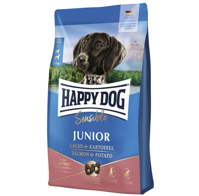 Сухий корм Happy Dog Sens Junior Lachs для собак від 7 до 18 місяців, з лососем, 1 кг