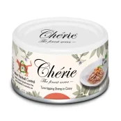 Консерви Cherie Hairball Control для котів, від грудочок шерсті, тунець з креветками в соусі, 80 г