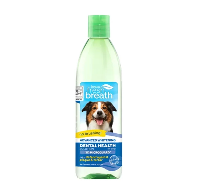 Добавка в воду TropiClean Fresh Breath 3D Microguard отбеливающая для зубов, для собак, 473 мл